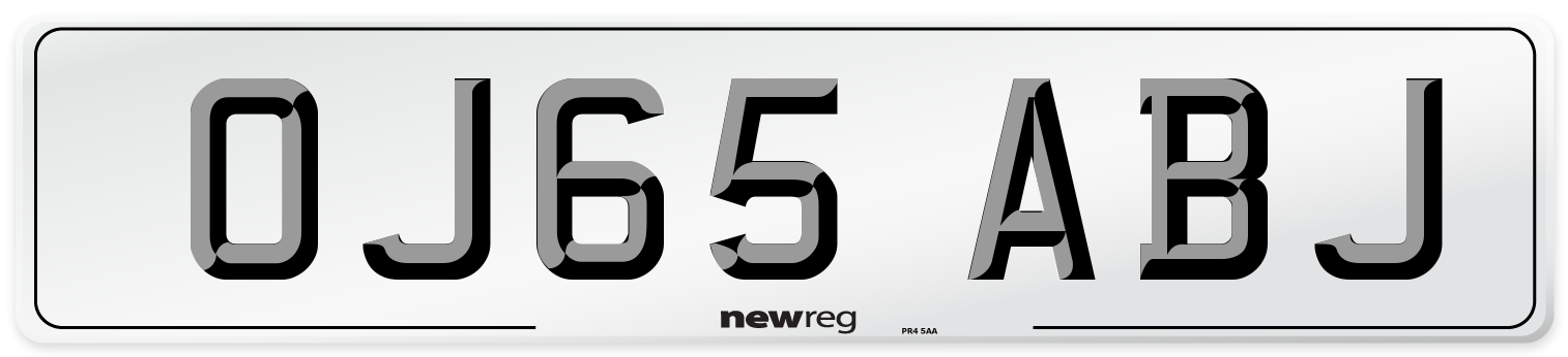 OJ65 ABJ Number Plate from New Reg